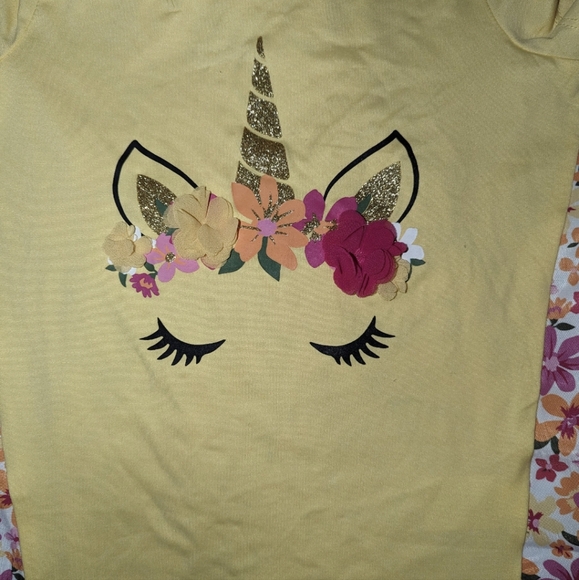 Unicorn T-Shirt With Matching Headband - Picture 2 of 4